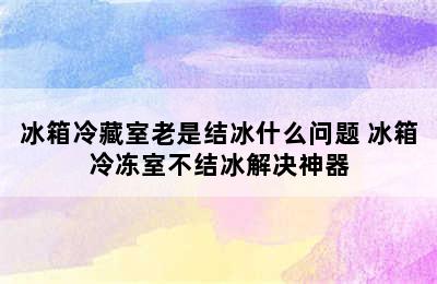 冰箱冷藏室老是结冰什么问题 冰箱冷冻室不结冰解决神器